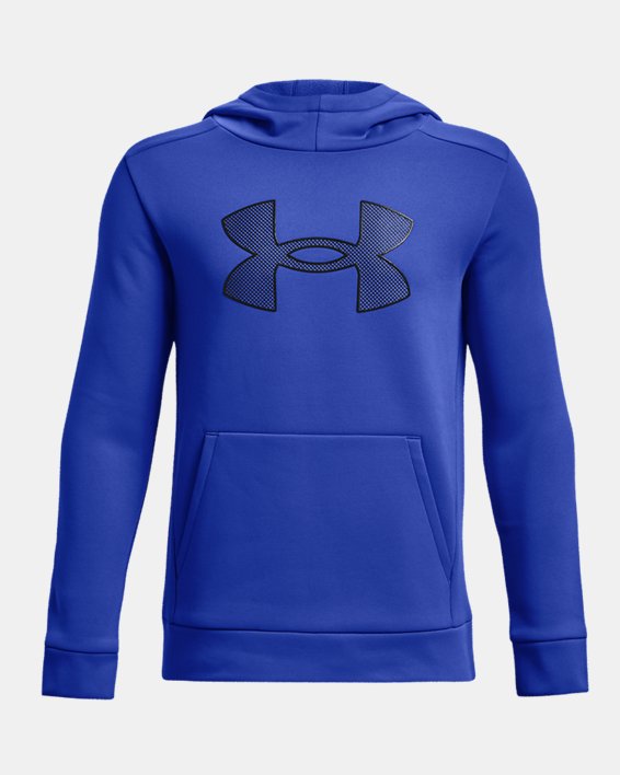 Boys' Armour Fleece® Big Logo Hoodie, Blue, pdpMainDesktop image number 0
